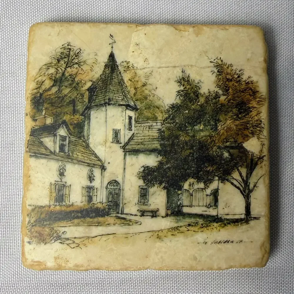 VTG Italian Marble Coasters Set/4 Studio Vertu Functional Art by Lev Kublanov
